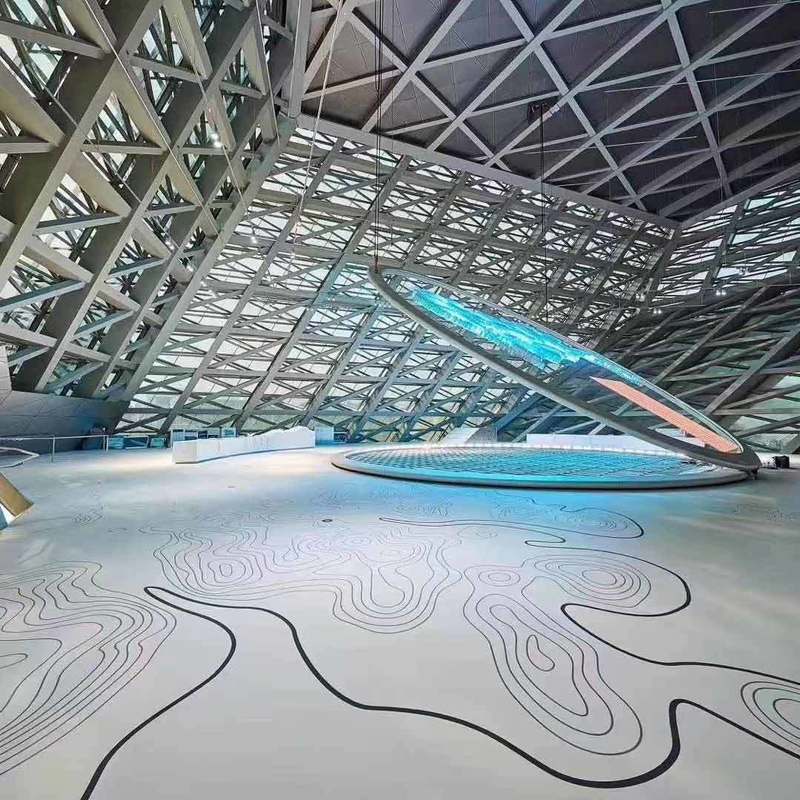 প্রদর্শনী হলের জন্য পরিবেশ বান্ধব, পরিধান-প্রতিরোধী এবং অ্যান্টি-স্লিপ রাবার মেঝে