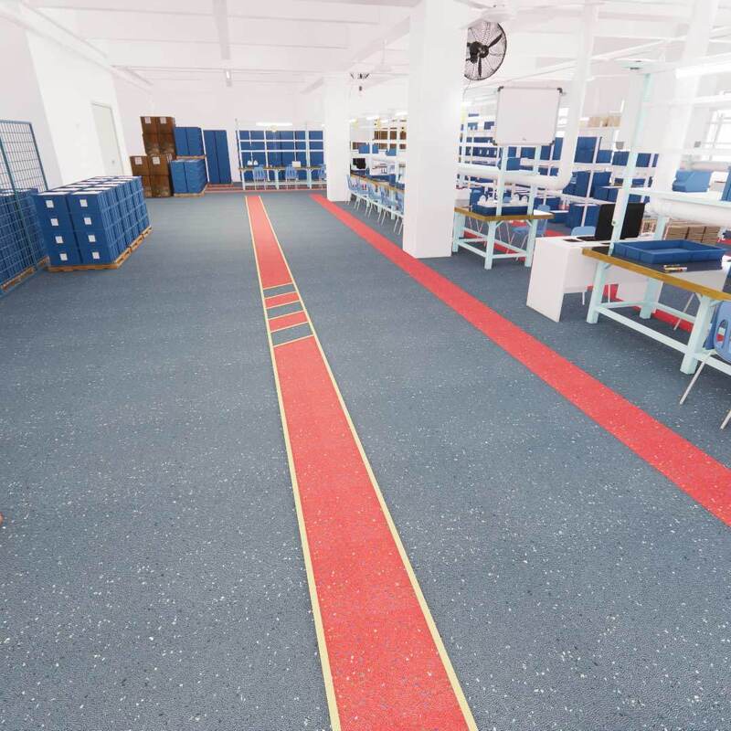 রেল ডাস্ট-ফ্রি কার্বোরান্ডাম নিরাপত্তা ফ্লোরিং (পরিষ্কার এলাকা পরিধান-বিরোধী-স্লিপ-অগ্নি-প্রতিরোধী পরিবেশ-বান্ধব)