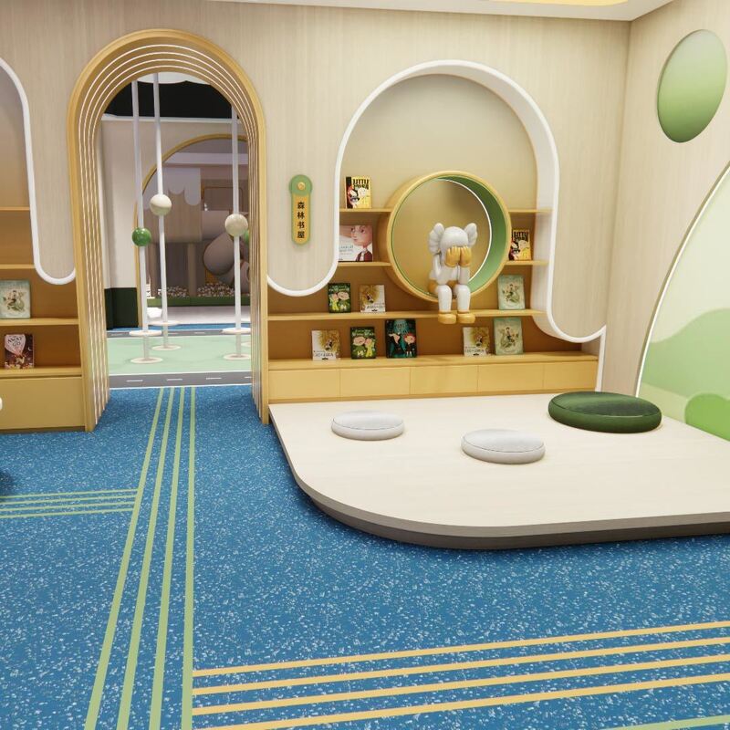 Relle Kindergarten R11 Grade Anti-Slip Carborundum Flooring (Eco-Friendly Anti-Collision)