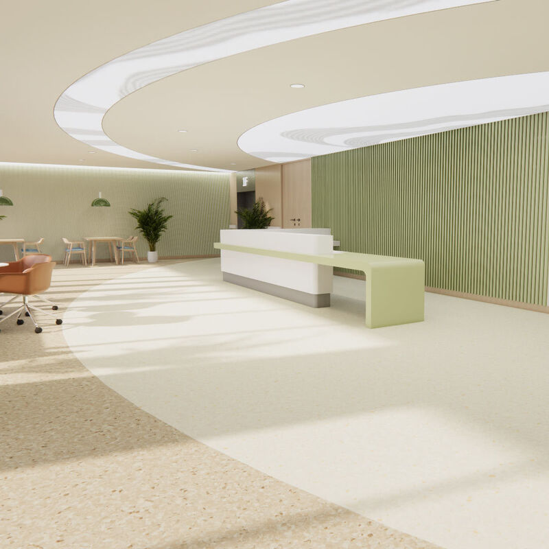 রাসায়নিক-প্রতিরোধী নির্বিঘ্ন সমজাতীয় ভিনাইল মেঝে, যা নার্সিং হোম গৃহস্থালীর প্রয়োজনীয়তার জন্য তৈরি করা হয়েছে