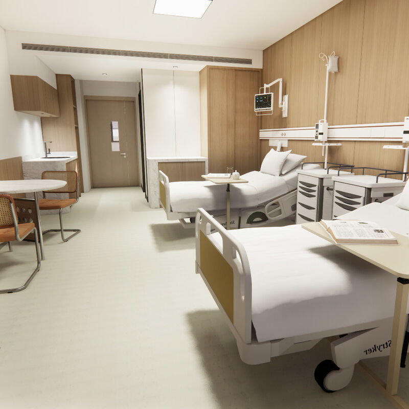 Medical-Grade Antimicrobial Homogeneous Flooring with Disinfectant-Resistant Surface for Hospital Wards