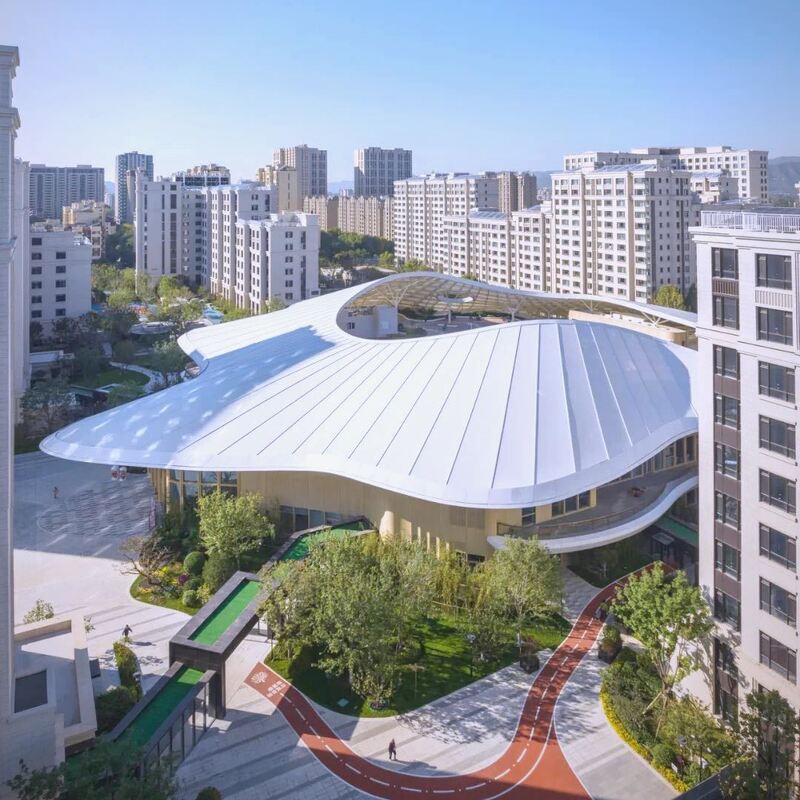 PTFE Membrane Material for Stadium Roof Waterproof and Anti Corrosion PTFE Membrane for Long Span Building